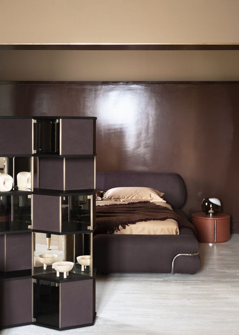 Круглый кожаный прикроватный столик Baxter BESIDE ARCH-00047813 - Вид №2