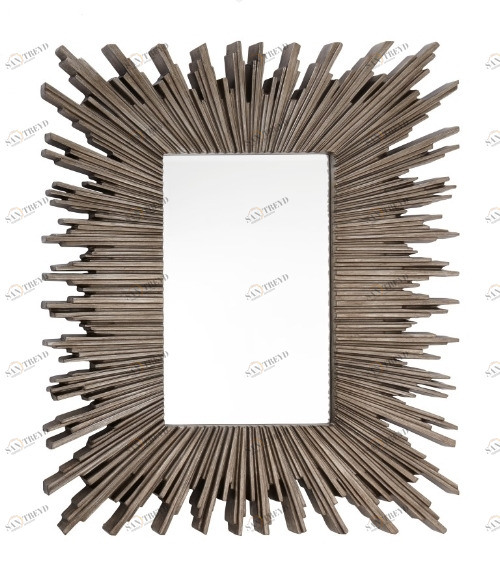 Зеркало прямоугольное настенное серебро Darcey PUSHA ДИЗАЙНЕРСКИЕ 062649 Серебро 