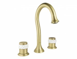 065501.000.50 Раковина с тремя отверстиями из белого фарфора Яркий хром