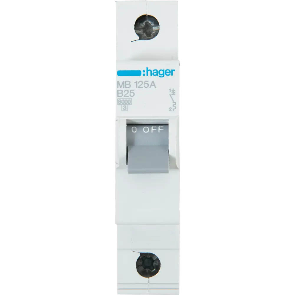 Автоматический выключатель Hager MB125A 1P B25 А 6 кА STLM-2152507 - Вид №1