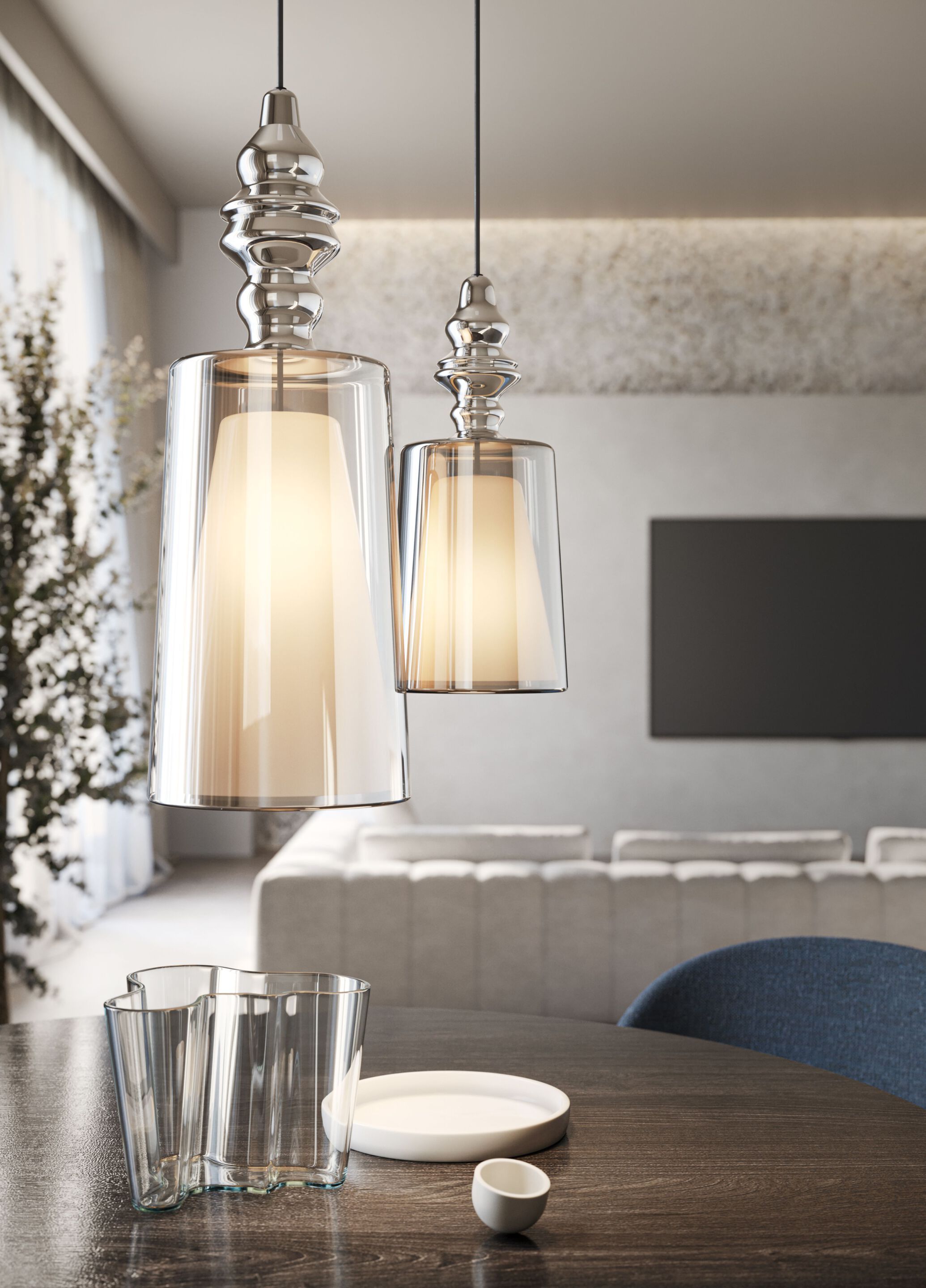 Подвесной светильник из боросиликатного стекла Karman Alibaglass ARCH-00109757 - Вид №7