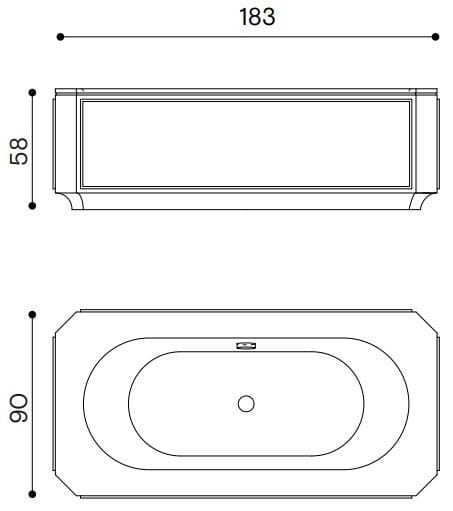 Прямоугольная ванна с корпусом из морской фанеры Ex.T Nostalgia ARCH-00094283 - Вид №2