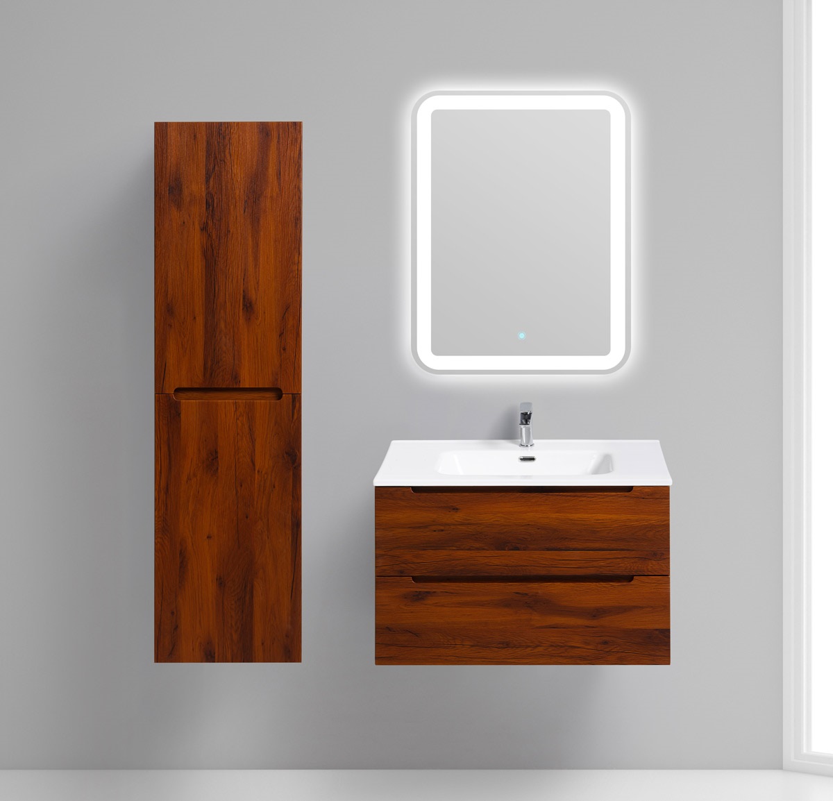 Шкаф подвесной, левосторонний BelBagno ETNA-1500-2A-SC-RC-P-L - Вид №1