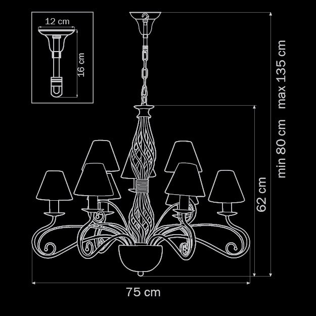 Люстра дизайнерская Loudly белая белый дуб 782090 LIGHTSTAR ДИЗАЙНЕРСКИЕ 056078 Белый  - Вид №1