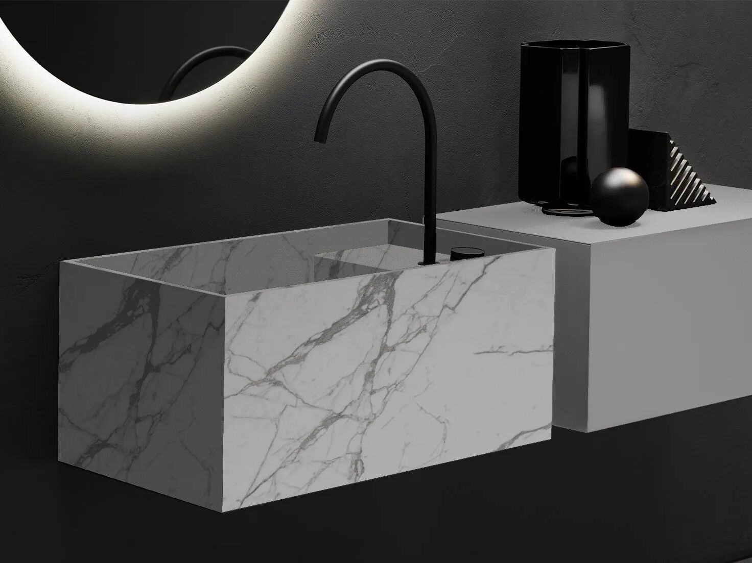 Деревянный подвесной шкаф для ванной комнаты с ящиками Falper Minimum ARCH-00044225 - Вид №1