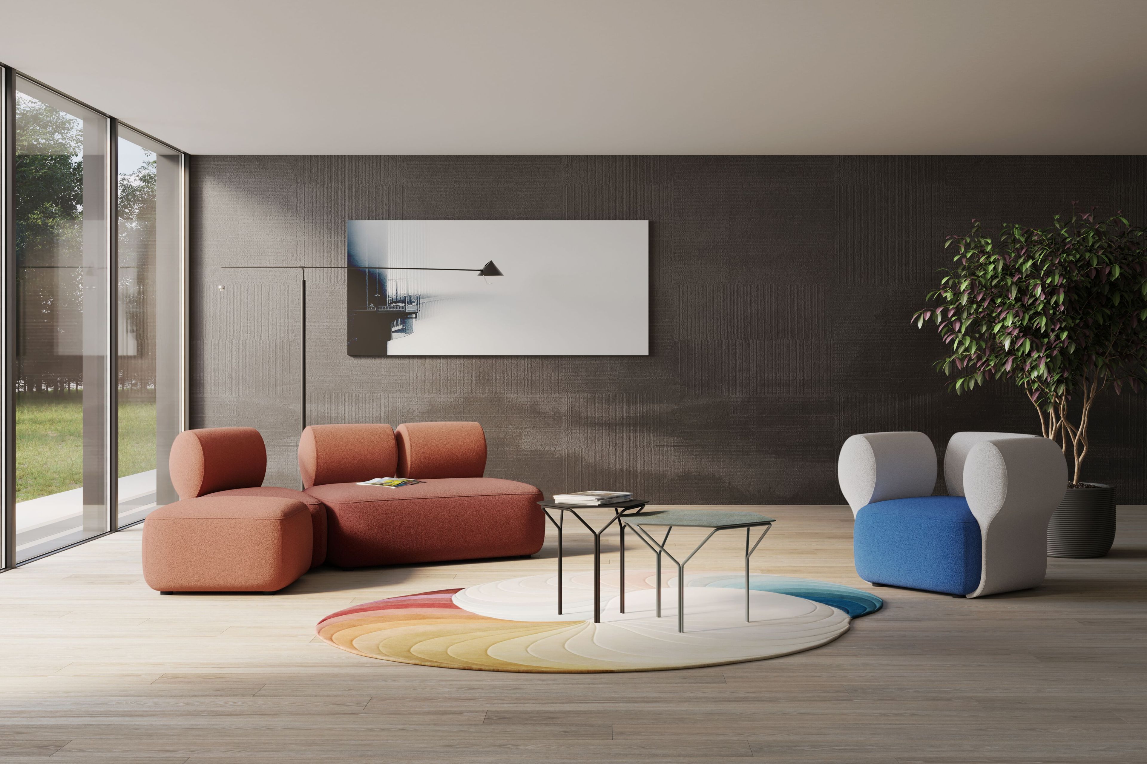 Тканевое кресло с подлокотниками Kastel Klipper ARCH-00077776 - Вид №3