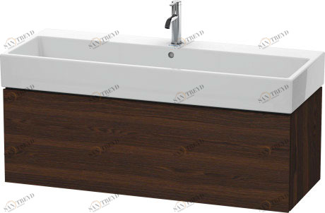 LC617906969 Тумбочка подвесная L-Cube #LC6179 1184 x 459 мм Орех брашированный (натуральный шпон) Duravit