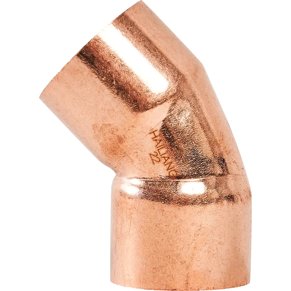 Угол двухраструбный Hailiang ø22/45° мм медь 88673083 STLM-2131268  - Вид №1