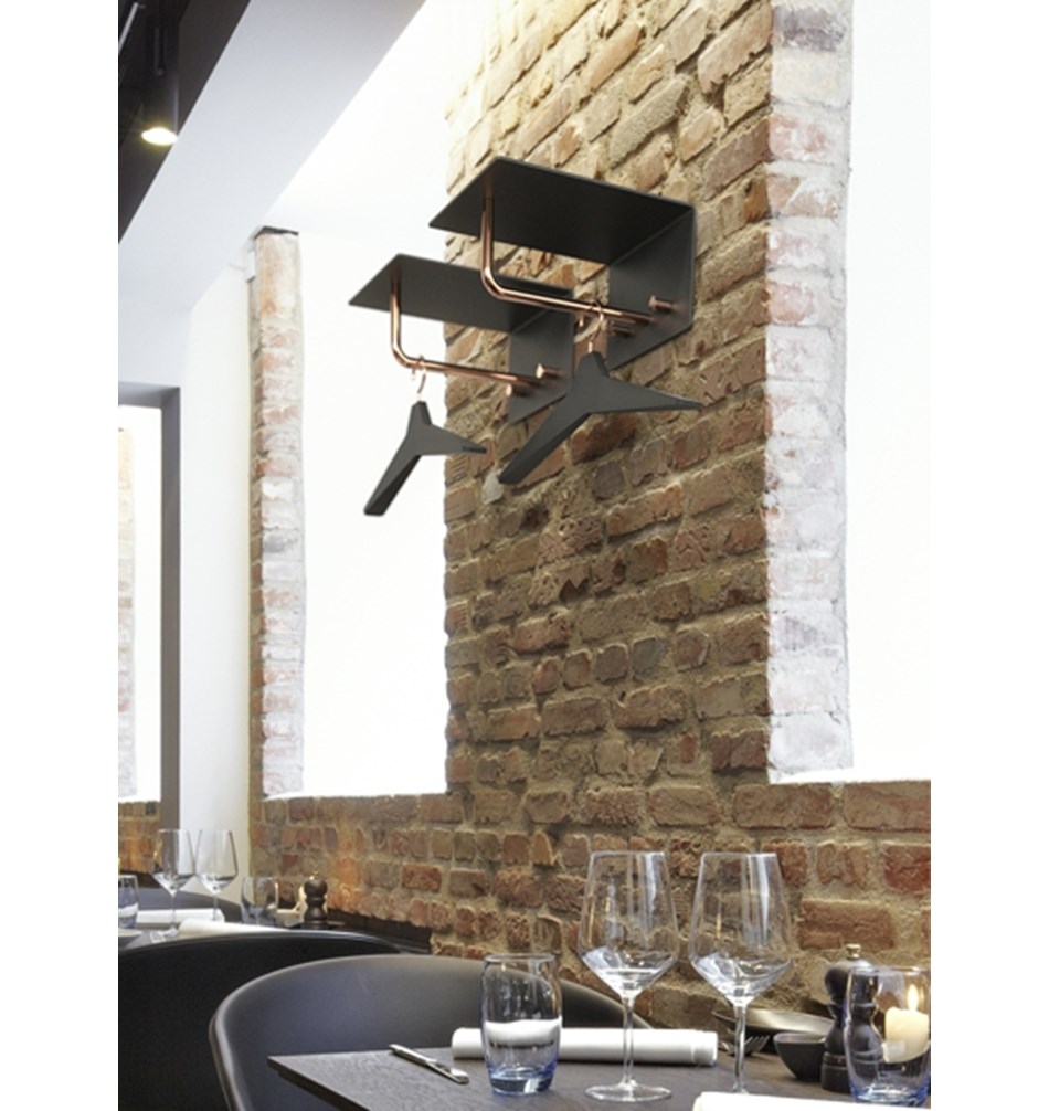 FROST Вешалка для верхней одежды UNU 200 » черный / медный Алюминий / нержавеющая сталь Черный / медь U4016-CB  - Вид №2