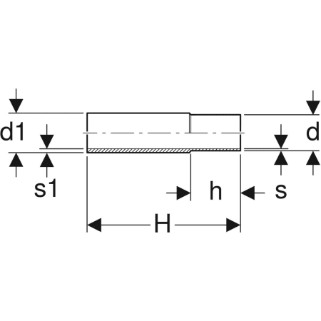 12413 Переходник Geberit Mapress из углеродистой стали, со свариваемым и гладким концевиком Geberit  - Вид №2