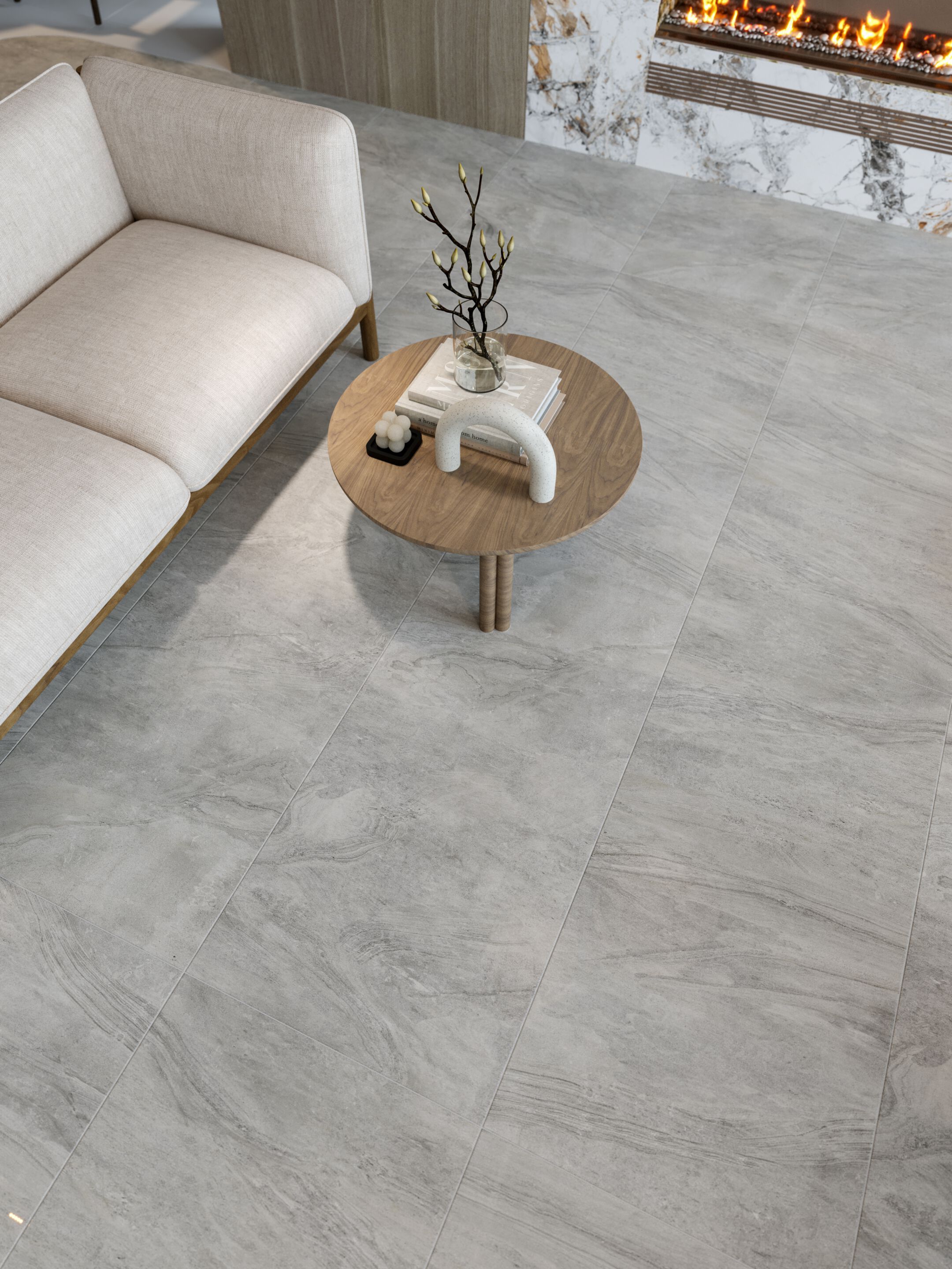 Пол / керамогранит с эффектом цемента Kaleseramik плиты ARCH-00069135 - Вид №2