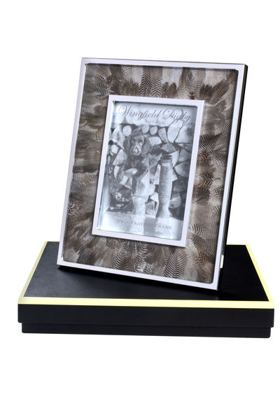 GWWD003 Фоторамка из утиного пера и стекла 7 x 5 ijlbrown 