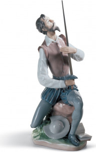 10668964 LLADRO Фигурка Lladro "Клятва Дон Кихота" 14x23см Фарфор