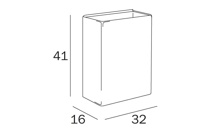 Настенный металлический мусорный бак INDA® HOTELLERIE ARCH-00066304 - Вид №2