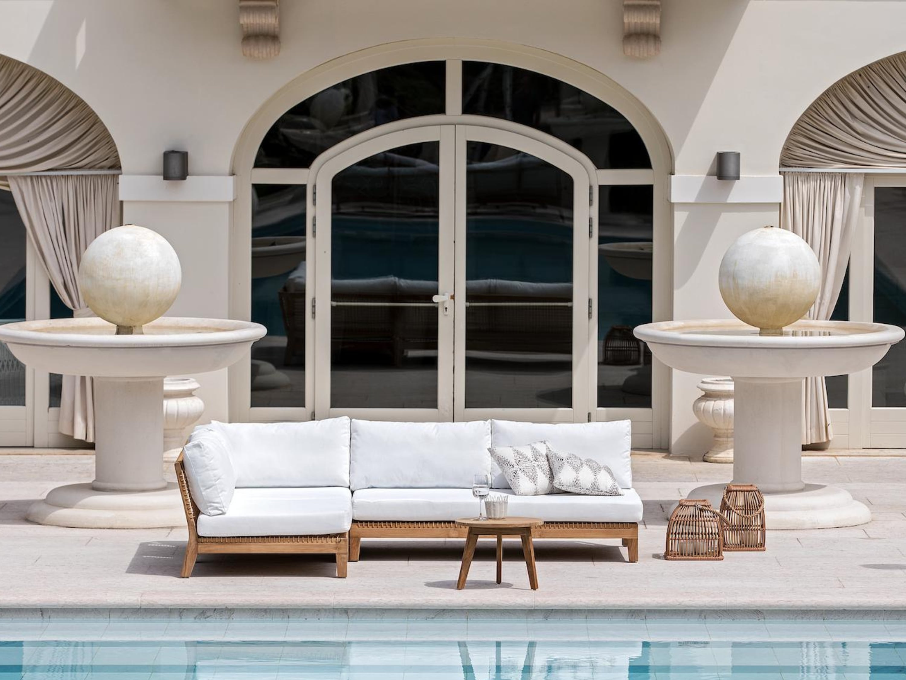 Двойной центральный модуль для секционного дивана из тикового дерева cbdesign Vienna Modular ARCH-00072580 - Вид №4