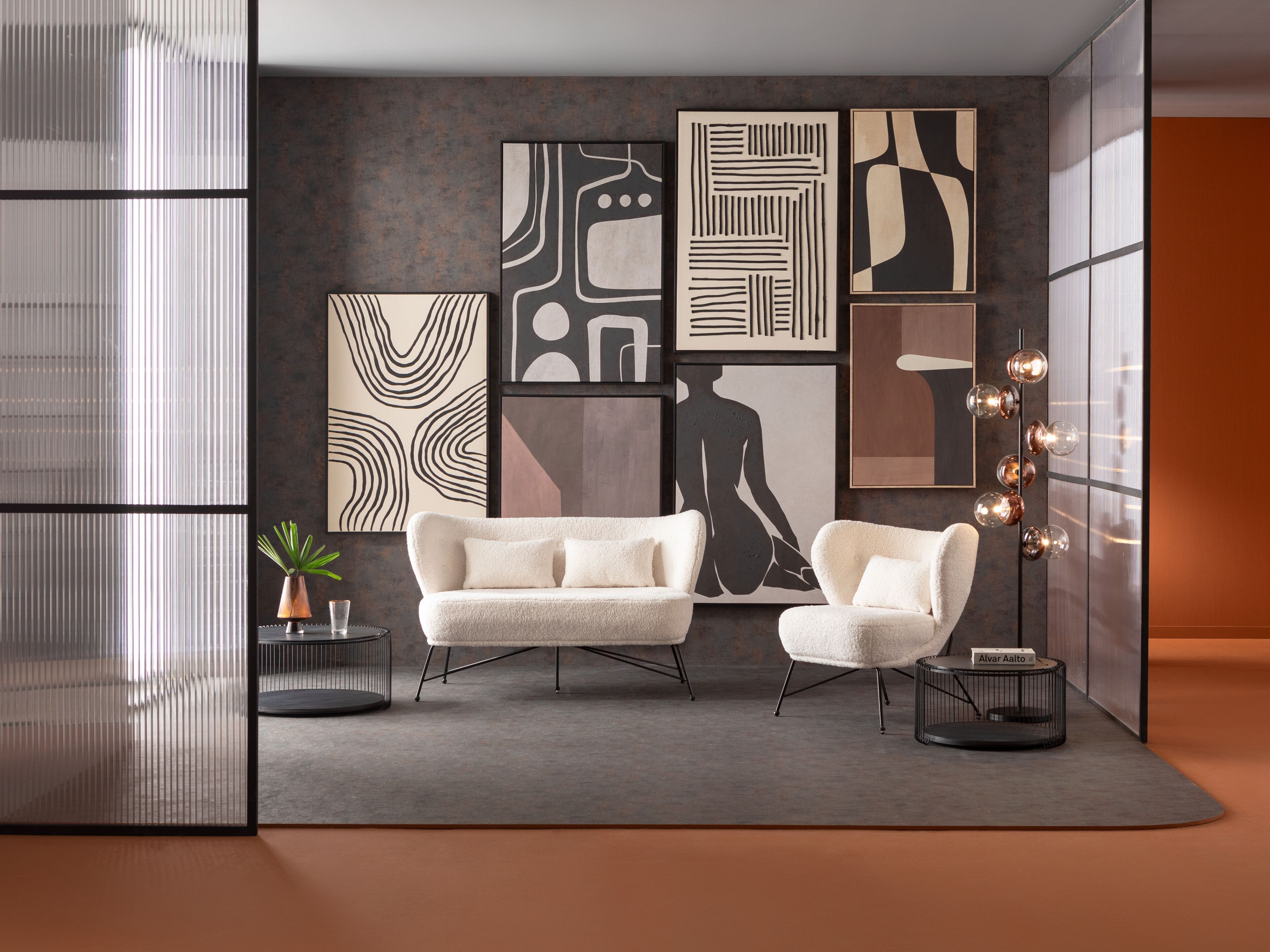 Круглый журнальный столик из стали и дерева KARE Design ARCH-00128244 - Вид №3