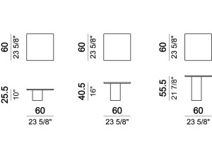 Квадратный каменный журнальный столик
