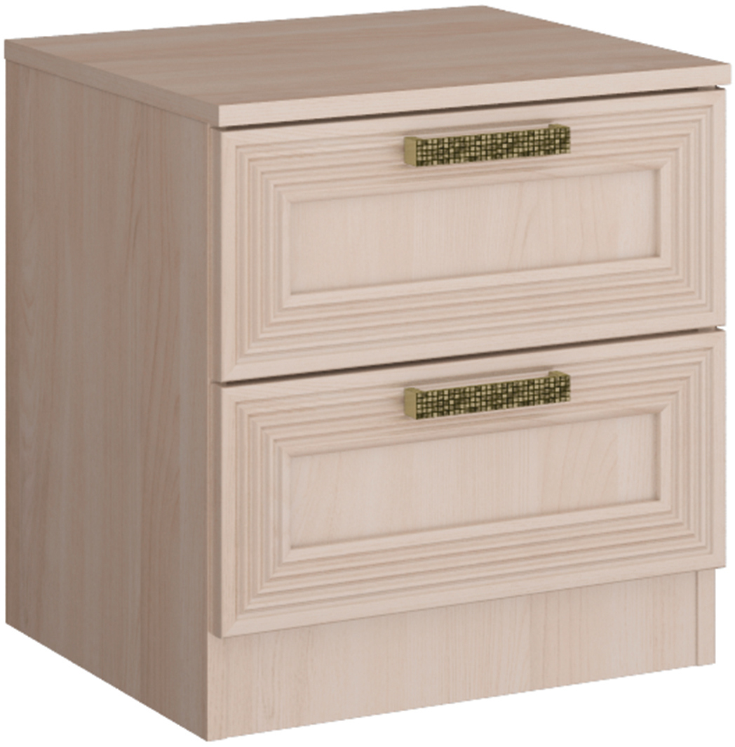 91095643 Комод 45.5x49x42 см 2 ящика ДСП цвет бежевый STLM-0481892 BENELI