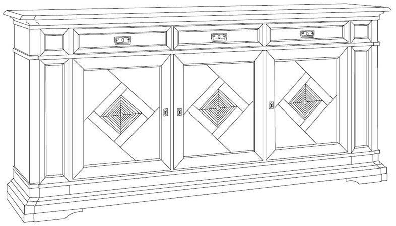 Arvestyle Буфет из массива дерева с ящиками San marco sun-id-1465755 - Вид №6