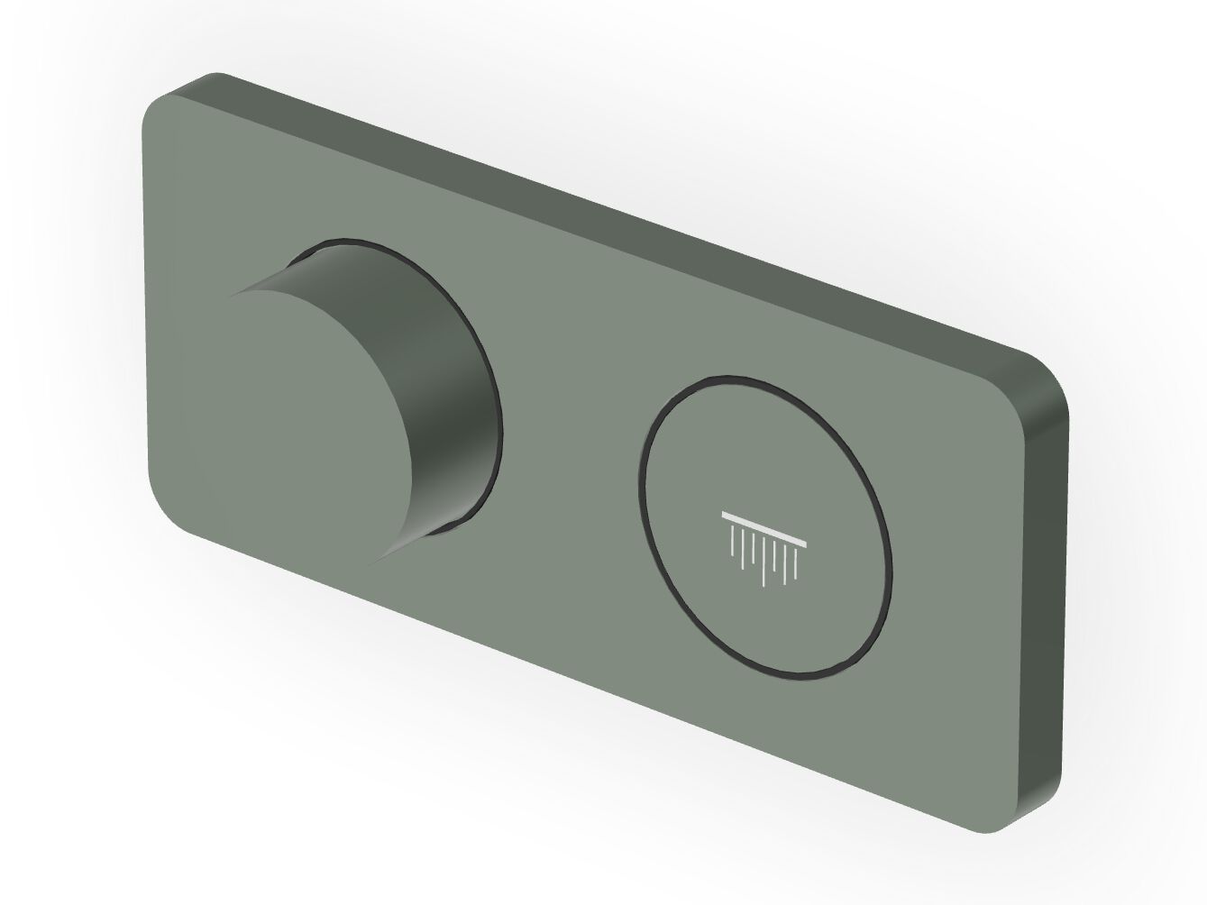 Термостатический смеситель для душа с 2 отверстиями и пластиной Zucchetti Hoop ARCH-00089904