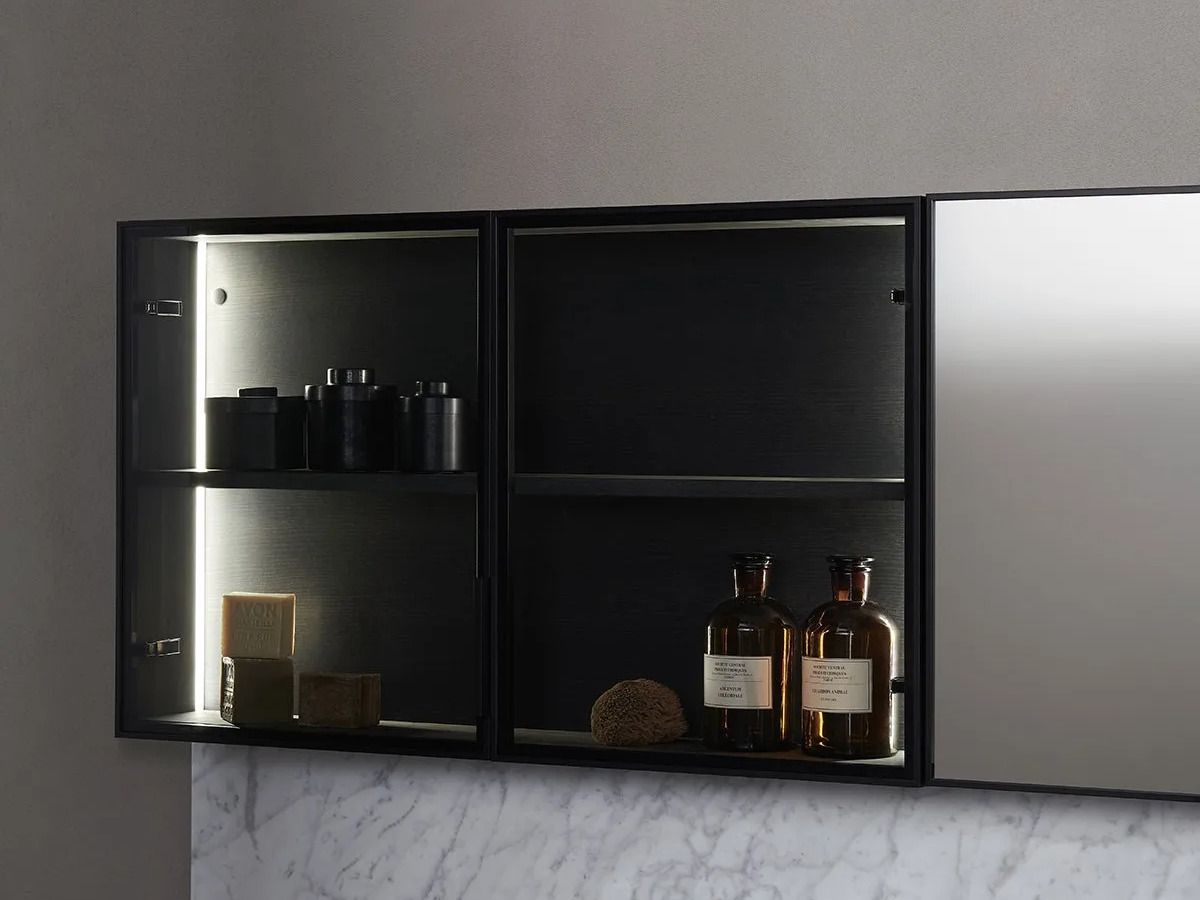 Хрустальный подвесной шкаф для ванной комнаты с дверцами Inbani слой ARCH-00107321 - Вид №3