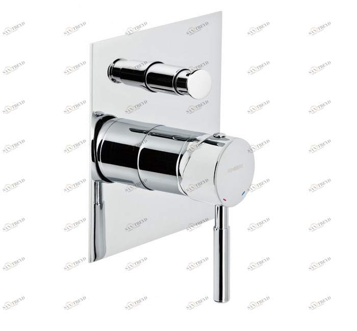 GENEBRE 65116 18 45 66 Встраиваемая однорычажная ванна-смеситель с переключателем 