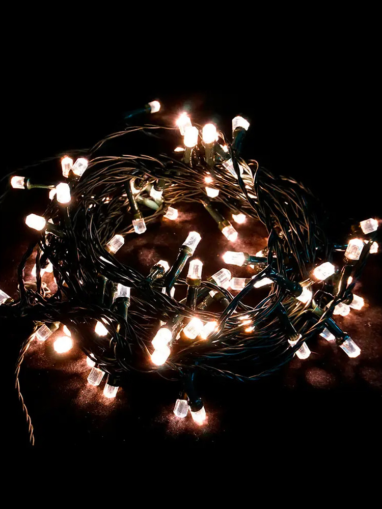 90191964 Электрогирлянда Магия Праздника Внутренний/наружный 1000см 100LED Теплый белый (желтый) STLM-0965282