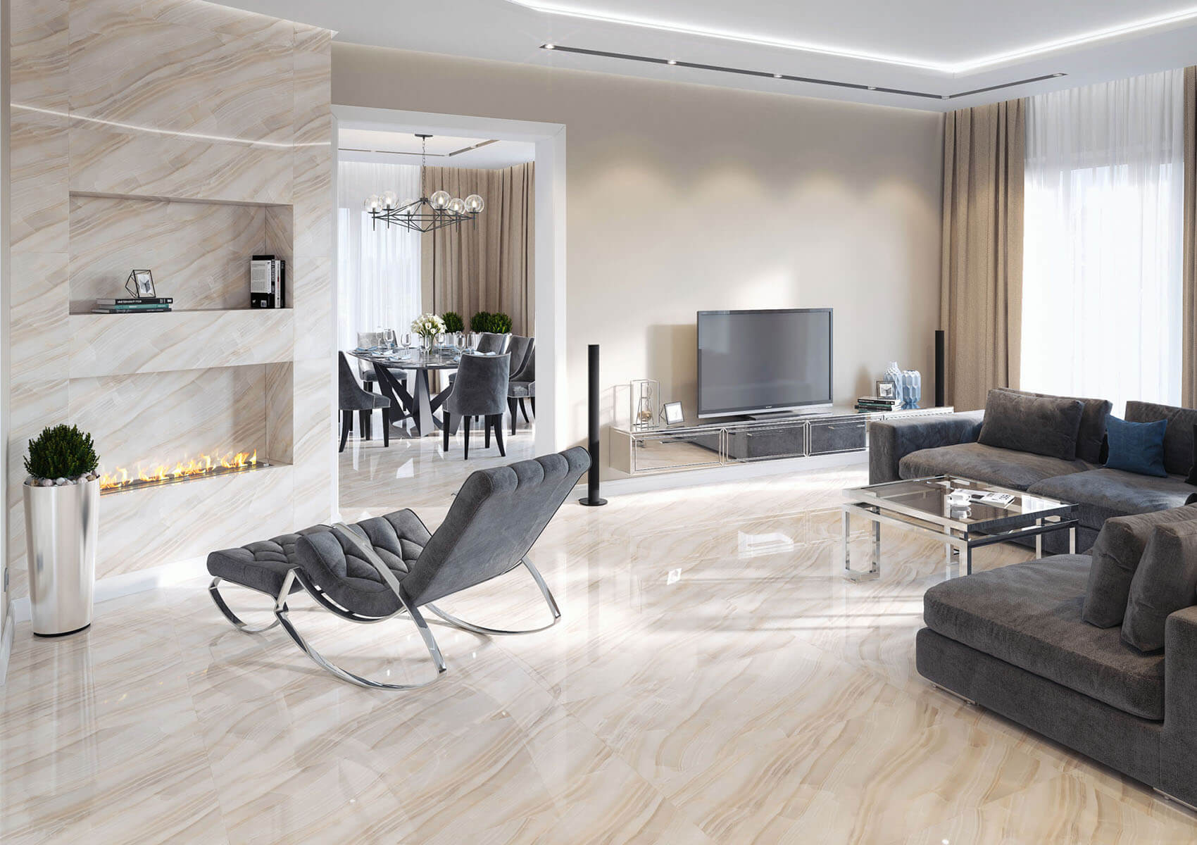 Роскошь мрамора в вашем доме: керамогранит Palacio STP-ST498 INCOLOR - Вид №3