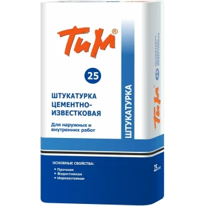 Штукатурка цементно-известковая ТиМ №25 25 кг 14806304 STLM-2104125