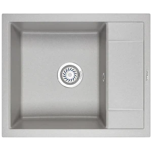 91329164 Врезная мойка Krona КА-00006886 60x50x20 см кварц цвет серый STLM-1364919