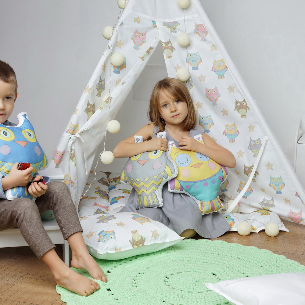 Подушка-игрушка "Серая сова" VAMVIGVAM  281994 Серый Santreyd  - Вид №3