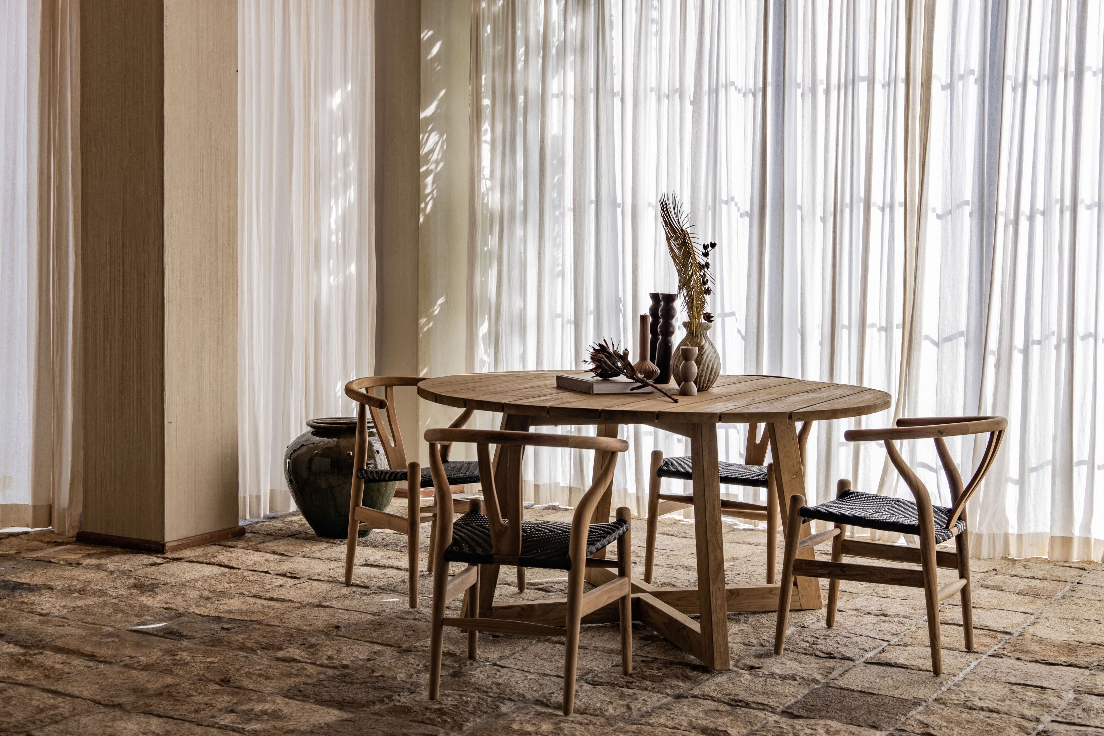 Стул для сада из тикового дерева cbdesign Wishbone ARCH-00125811 - Вид №3