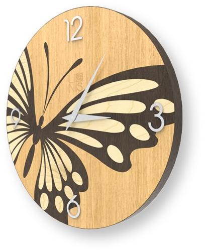 LIGNIS® Настенные часы из инкрустированного дерева Dolcevita animalier 10.008 / 10.086 - Вид №1