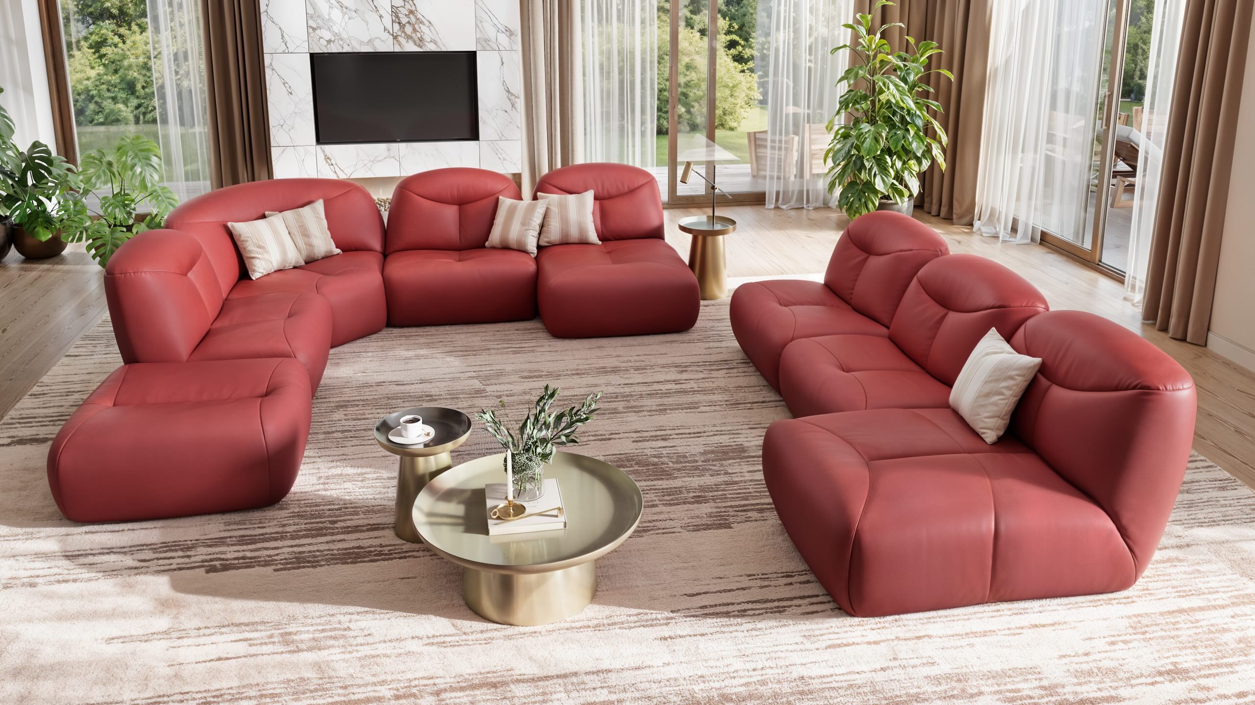 Кожаный угловой диван Sofanella Molise ARCH-00107738 - Вид №1