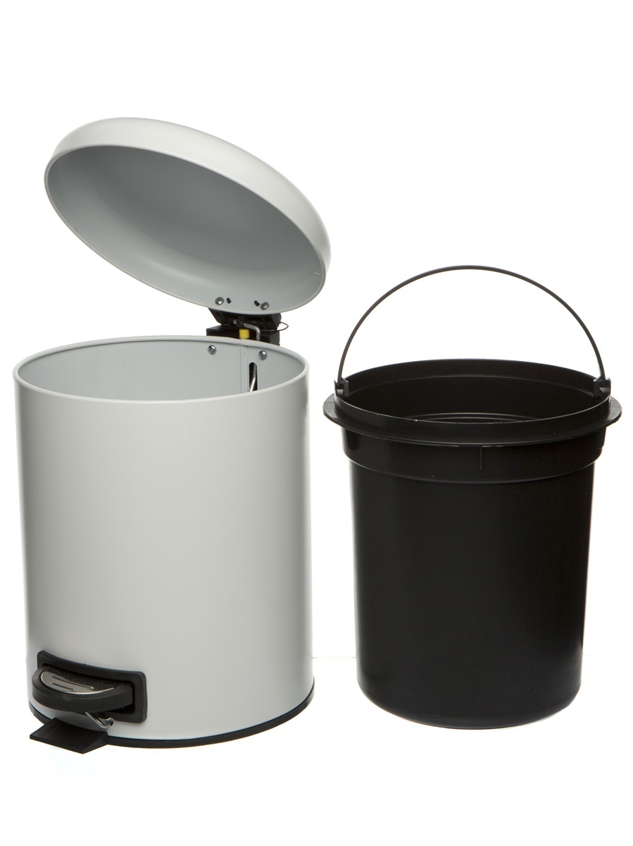 Вёдра с педалью и крышкой Pavo 5L White NAVAKO 11538 - Вид №2