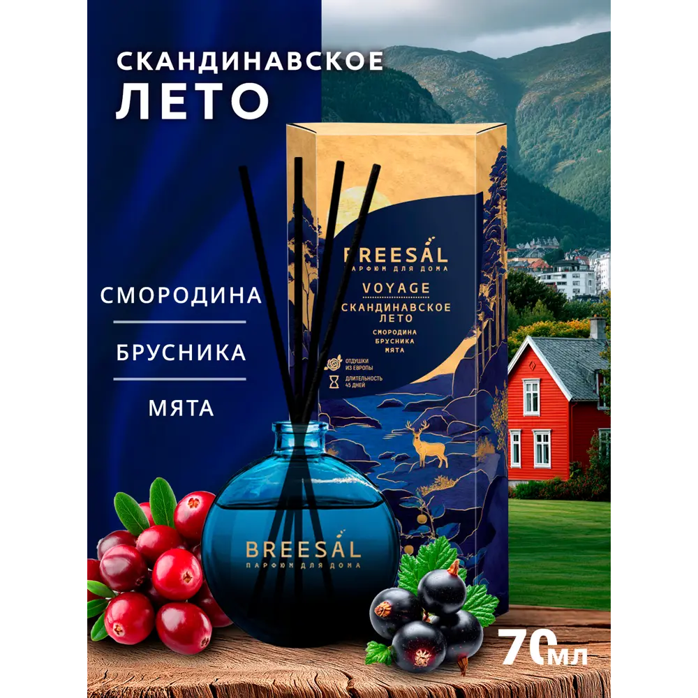 Ароматический диффузор Breesal Voyage Скандинавское лето 70 мл 89443458 STLM-2193159  - Вид №1