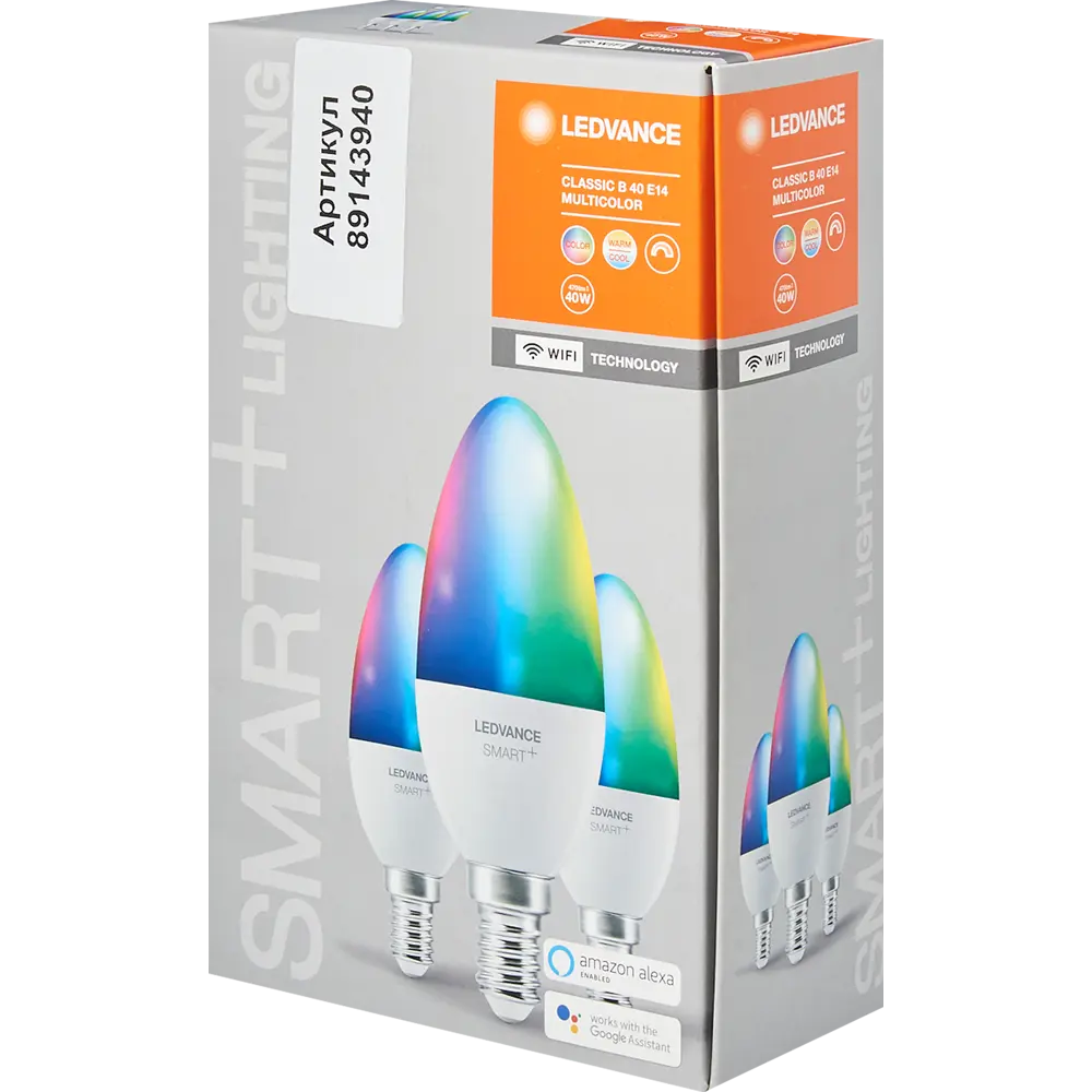 Набор умных ламп светодиодных Wi-Fi Osram Smart Plus E14 220-240 В 5 Вт свеча матовая 470 лм изменение цвета RGB 3 шт 89143940 STLM-2131409 LEDVANCE  - Вид №8