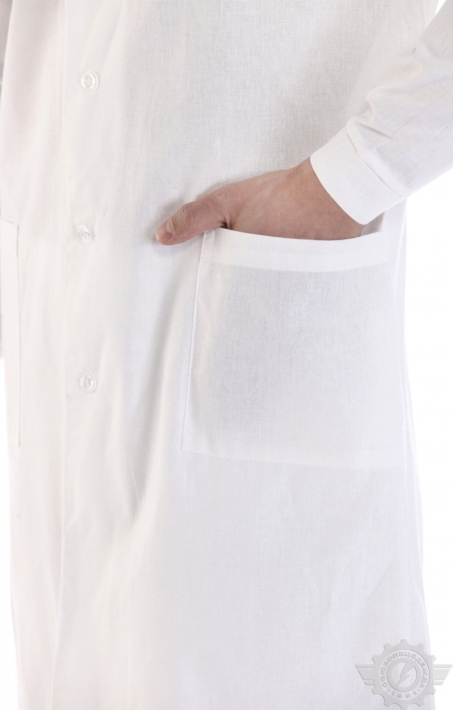 61719 Халат мужской белый  Медицинская одежда  размер 44-46/158-164 Спецодежда  - Вид №5