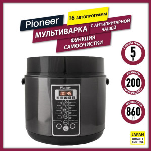 91154572 Мультиварка MC401 5 л 16 программ цвет черный STLM-0502643 PIONEER