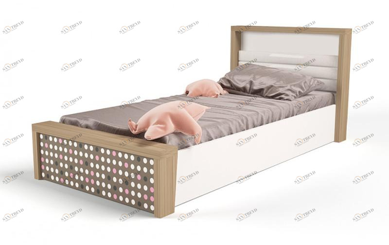 Кровать ABC-KING 190х120 №5MIX №5 с под.мех ( розовый) 4631148108165