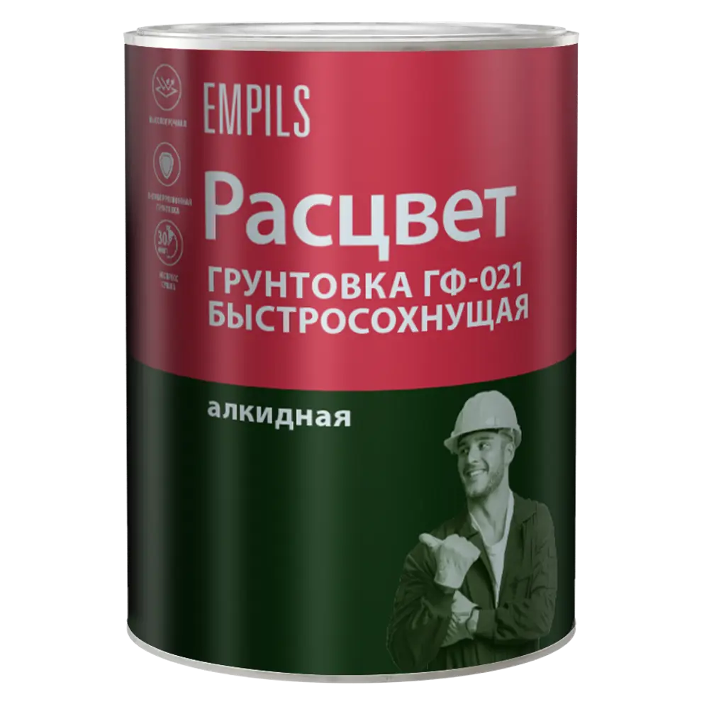 Грунтовка Расцвет ГФ-021 серая 1 кг для металла и дерева 82560092 STLM-0029915 - Вид №1