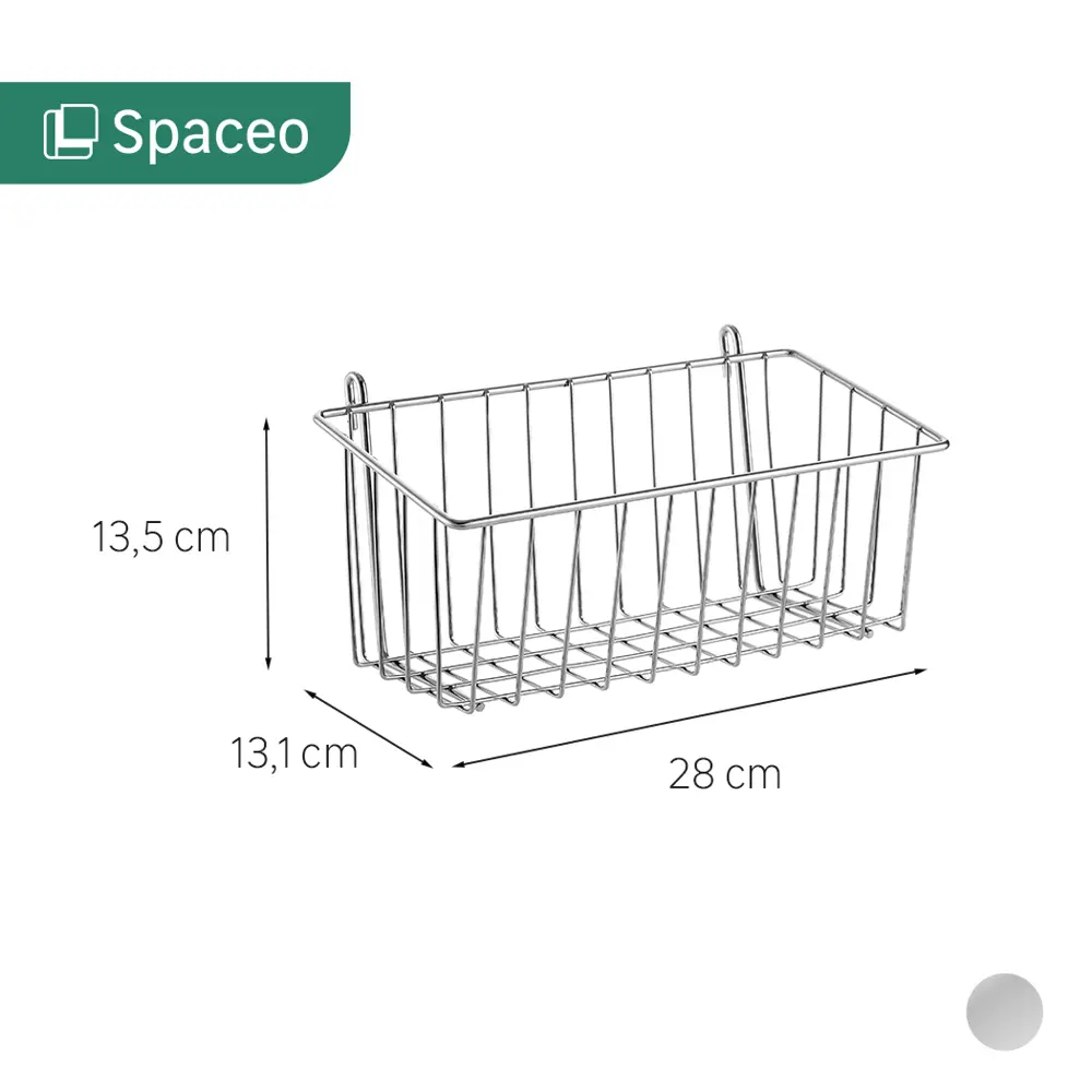 Корзина навесная KONSENSA 28x13.1 см цвет хром 89415232 STLM-2151151  - Вид №1