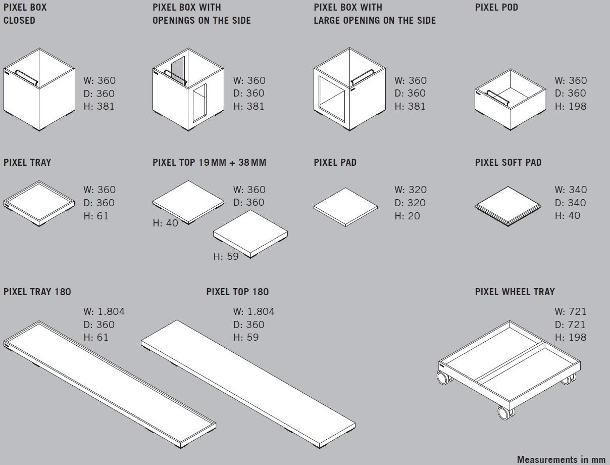 BENE Многофункциональное рабочее место из фанеры для открытого пространства Pixel sun-id-1443529 - Вид №27
