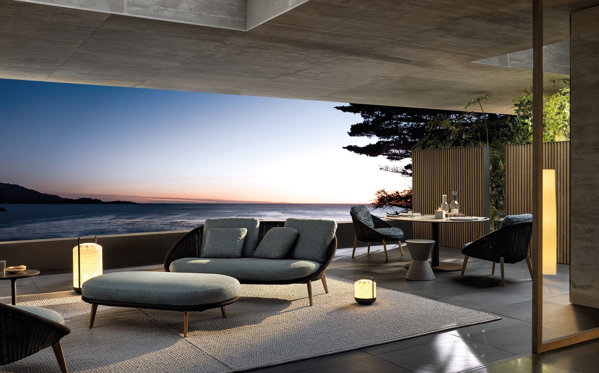 Открытый диван из веревки и ткани Minotti Lido Cord Outdoor ARCH-00038730 - Вид №2