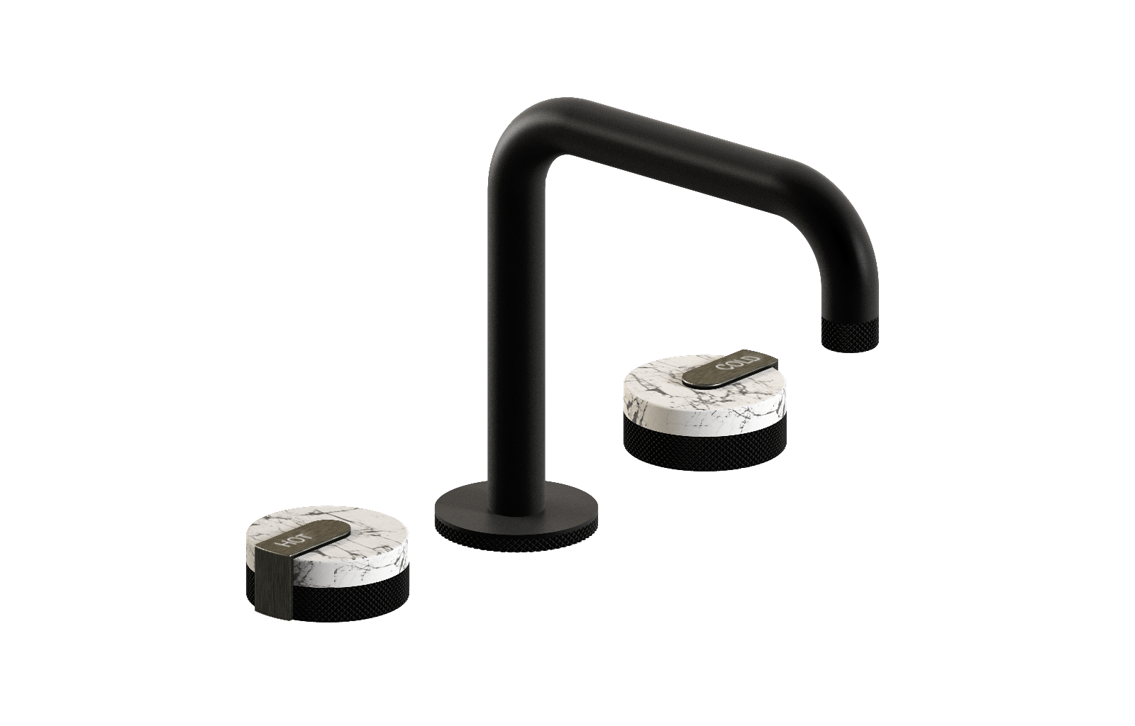 E-11511-R2MW-L1BOX-MBK Смеситель для умывальника на 3 отвертия GRAFF MOD+