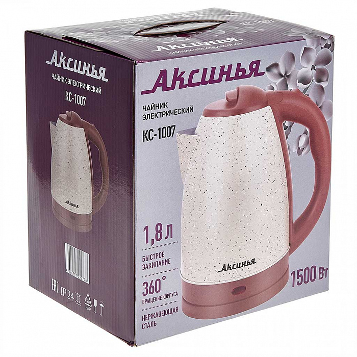 9905749 Электрочайник АКСИНЬЯ КС-1007 бежевый STDN-0115716 - Вид №4