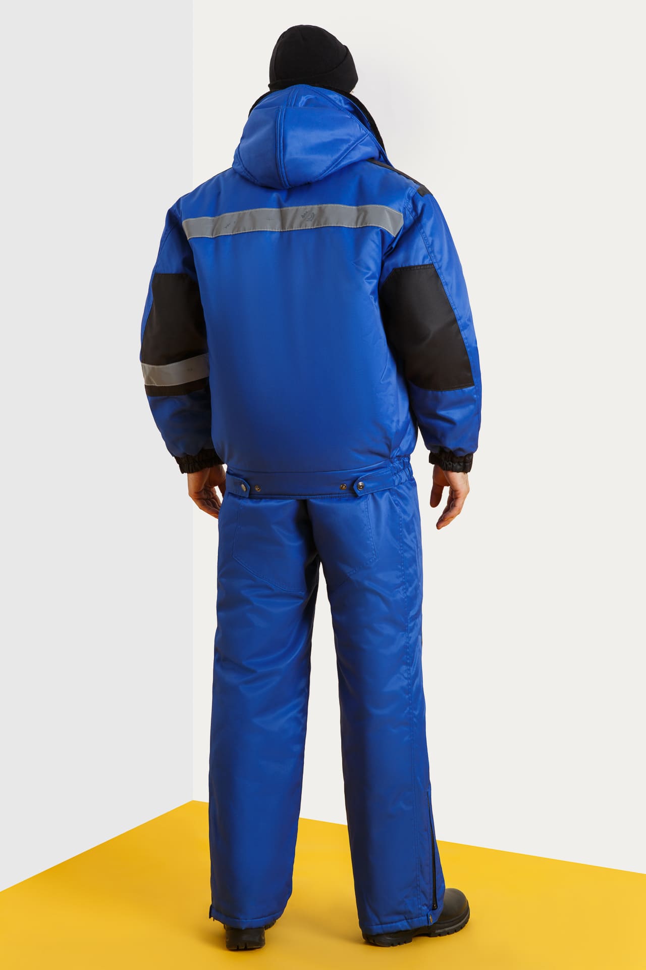 64891 Костюм "Профессионал" зимний василек-черный с СВП  Зимняя спецодежда  размер 52-54/170-176  - Вид №13