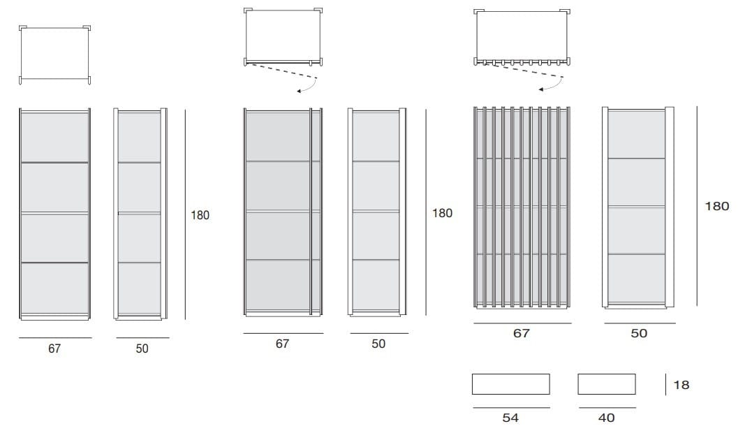 Книжный шкаф / витрина из дерева и стекла Pacini & Cappellini BAY ARCH-00005905 - Вид №1