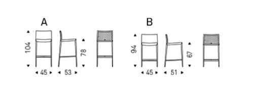 Высокий кожаный стул Cattelan italia норма ARCH-00030219 - Вид №3