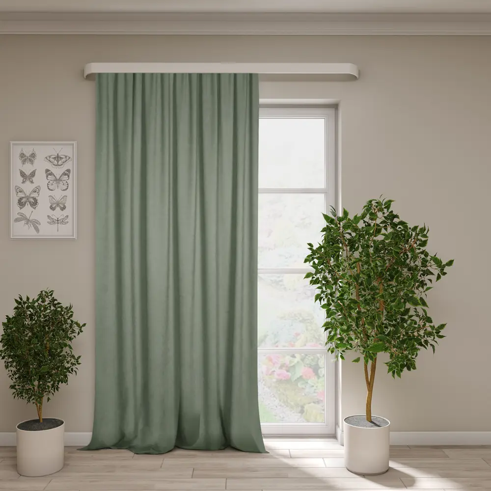 Santreyd Канвас для штор 300 см цвет мята - премиальная портьерная ткань 82887383 STLM-0037541 - Вид №2